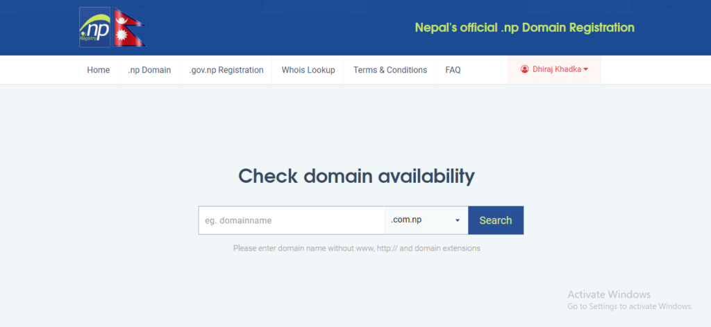 Nepal domain registration